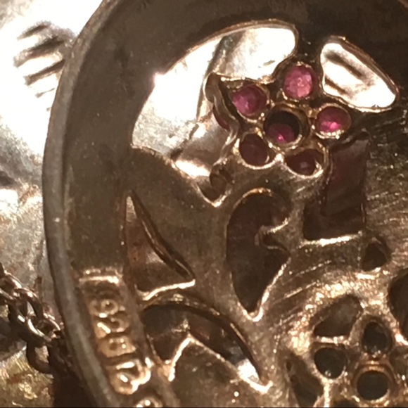 Vintage .925 & 10k heart pendant & .925 chain - Picture 5 of 5